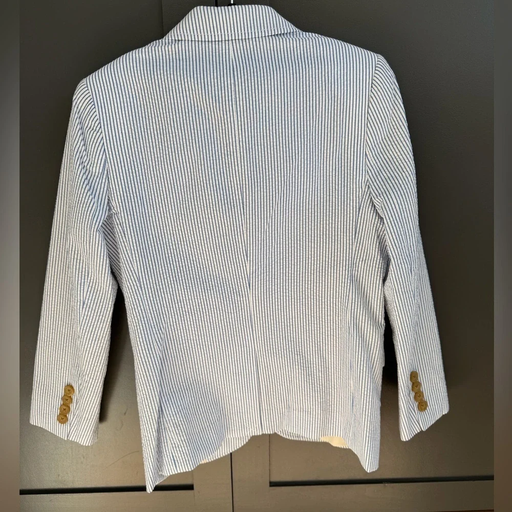 J. Crew | Crewcuts | Thompson Seersucker Light Blue Blazer | 8